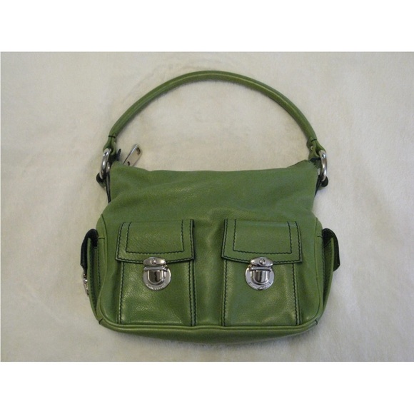Marc Jacobs Collection 'Blake' Leaf Green & Silver Multi-Pocket Hobo Bag - Picture 2 of 14